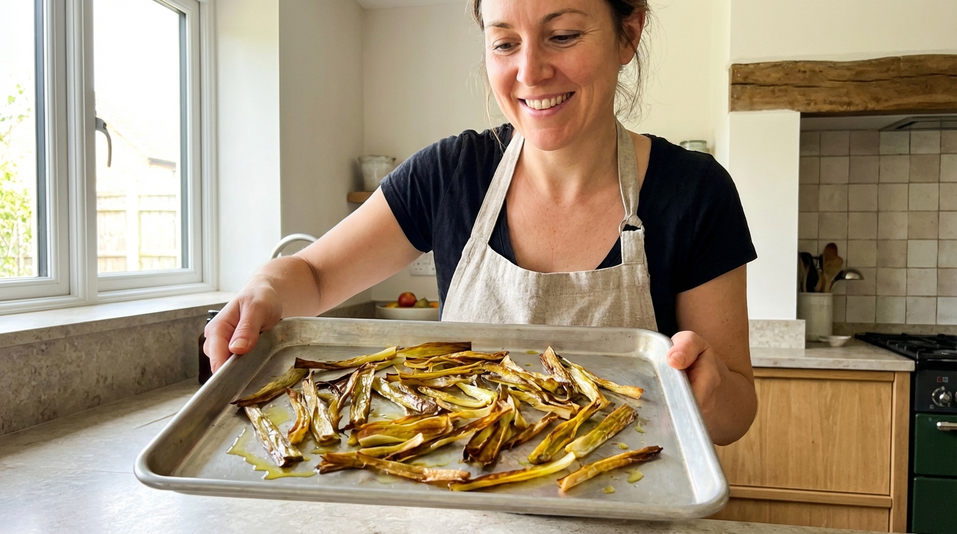 La partie la plus coriace de ce légume se transforme en un snack croustillant que tout le monde s’arrache