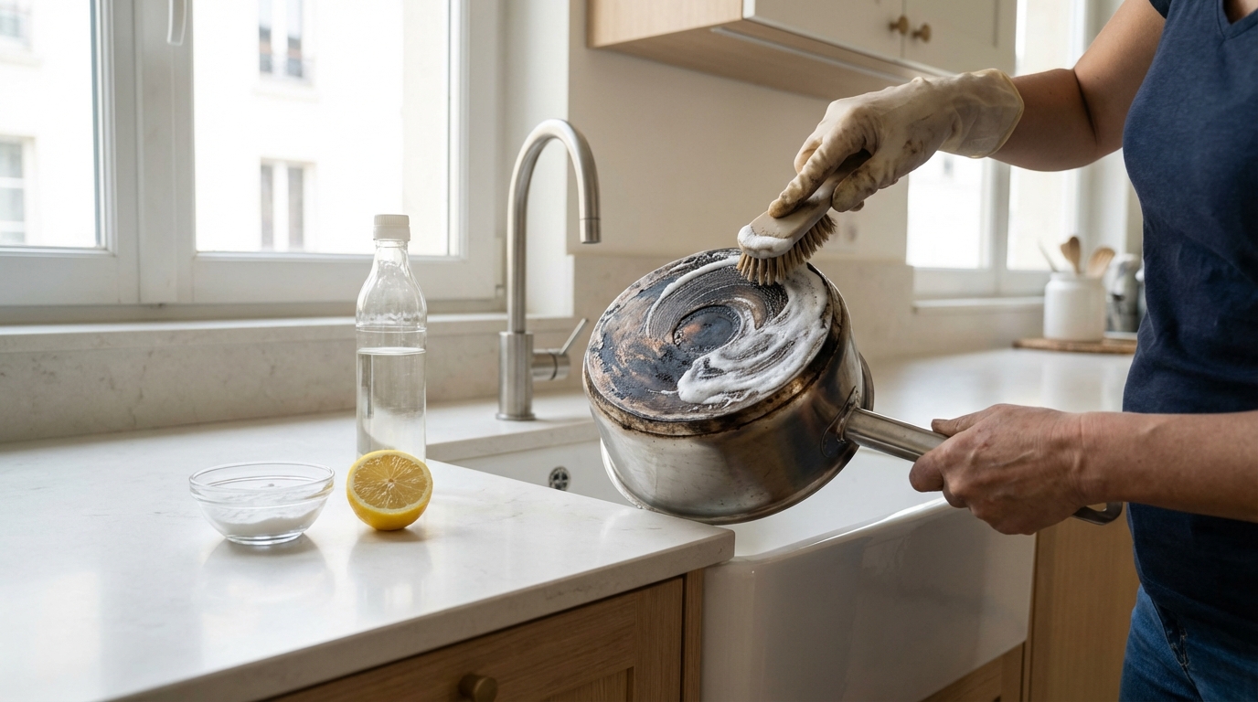 Le dessous de vos casseroles vous fait honte ? Le réflexe discret qui change tout sans y passer la soirée