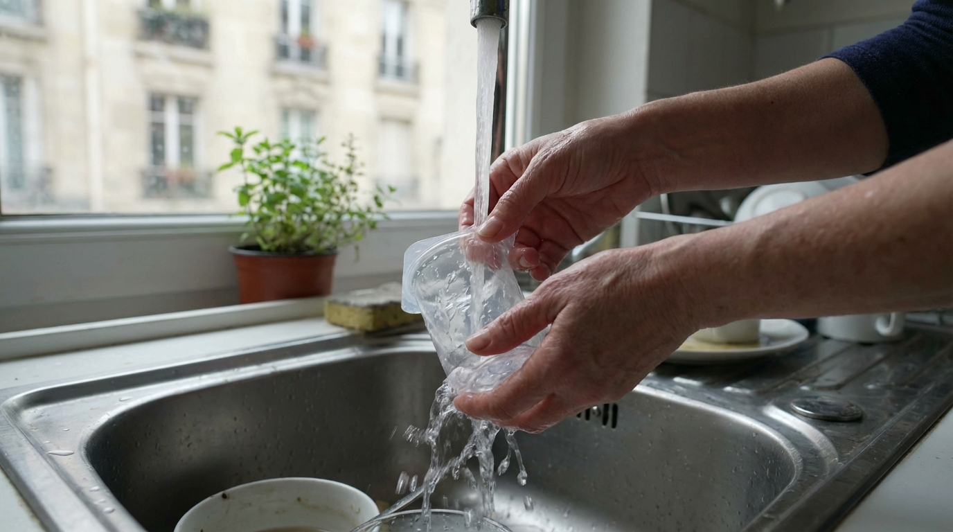 Je pensais bien faire avant chaque poubelle jaune : en réalité, ce réflexe gaspille une ressource précieuse pour rien