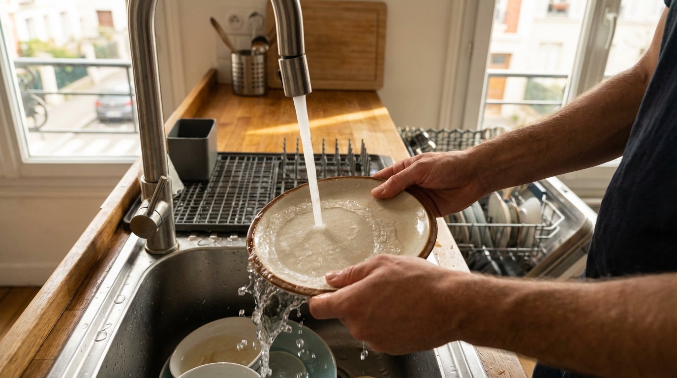 Ce geste que des millions de Français font chaque soir après le dîner gaspille jusqu’à trois fois plus d’eau qu’ils ne le pensent