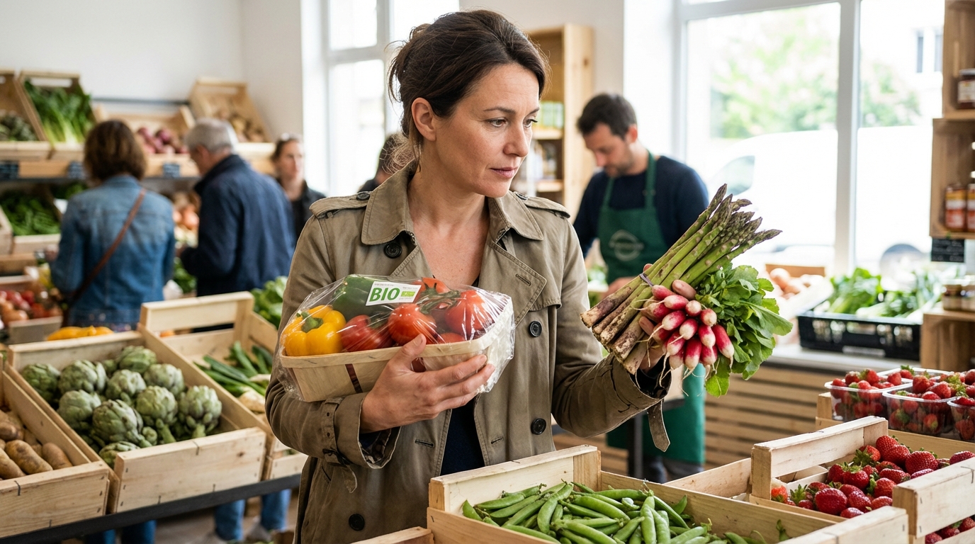 Un panier 100 % bio peut polluer davantage qu’un panier classique : tout se joue sur deux réflexes que l’on ne vérifie jamais en rayon