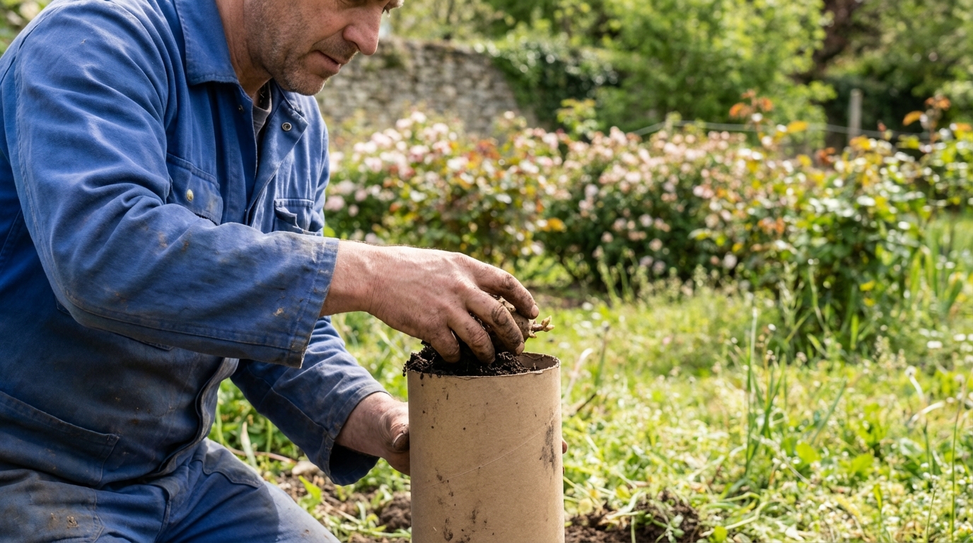 Les anciens le savaient : ce geste avec un carton brun évite le désherbage et triple la récolte de patates