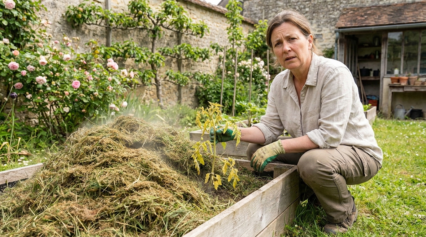 Cette erreur de paillage commise par 9 jardiniers sur 10 fait jaunir les tomates en quelques jours