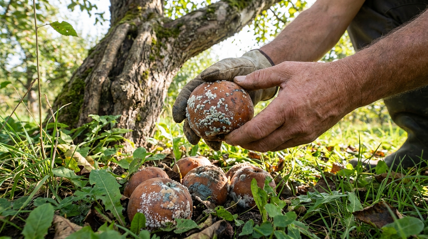« Je les laissais pourrir au sol depuis des années » : cette pomme tombée au pied de l’arbre peut contaminer tout le verger
