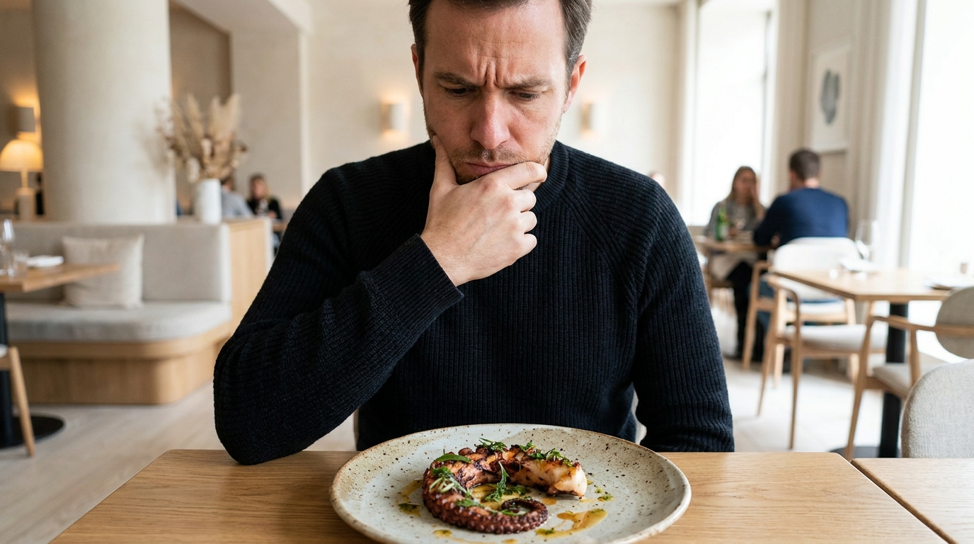 Pendant des années j’ai découpé du poulpe sans savoir que ses tentacules contenaient bien plus que de la chair : depuis, je ne peux plus regarder l’assiette de la même façon
