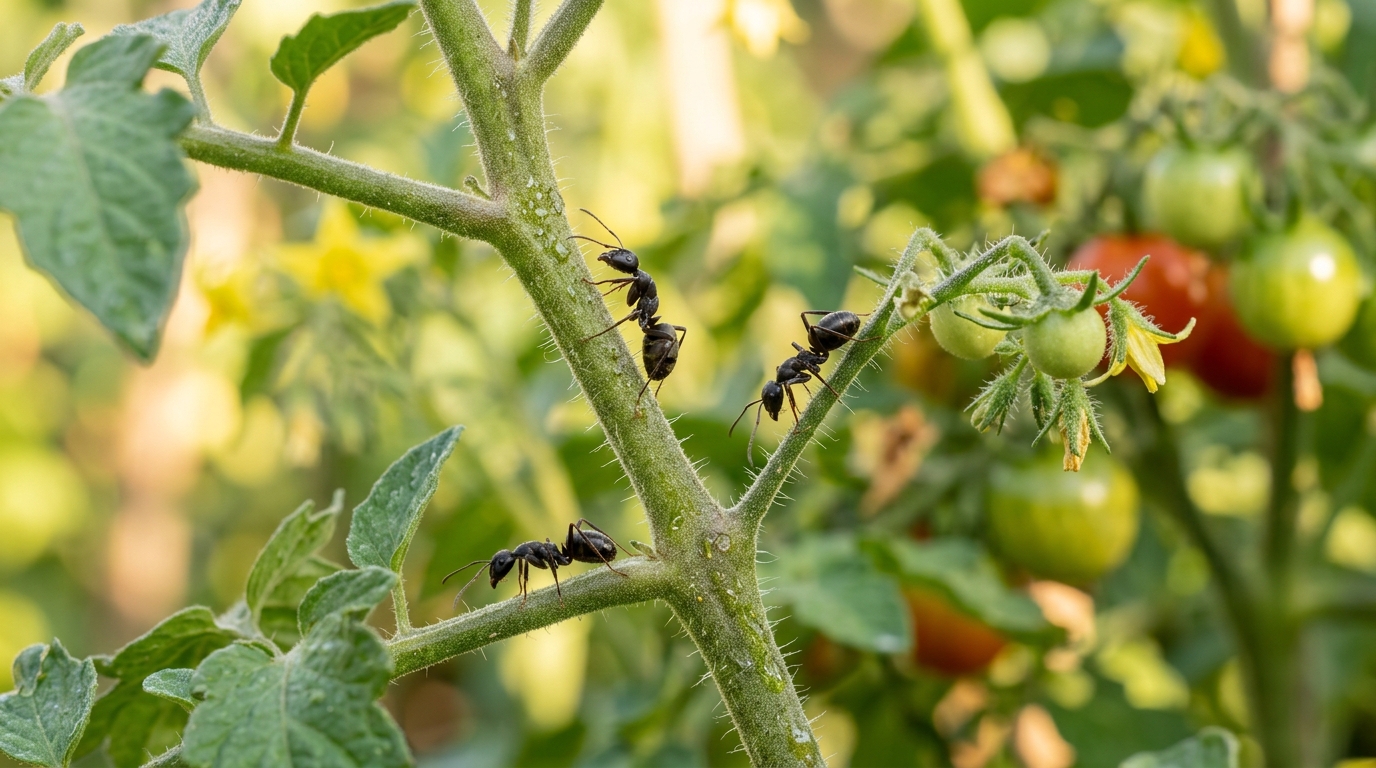 J’ai suivi une colonne de fourmis jusqu’en haut de mes pieds de tomates : ce qu’elles entretenaient sous les feuilles ne devrait jamais être ignoré