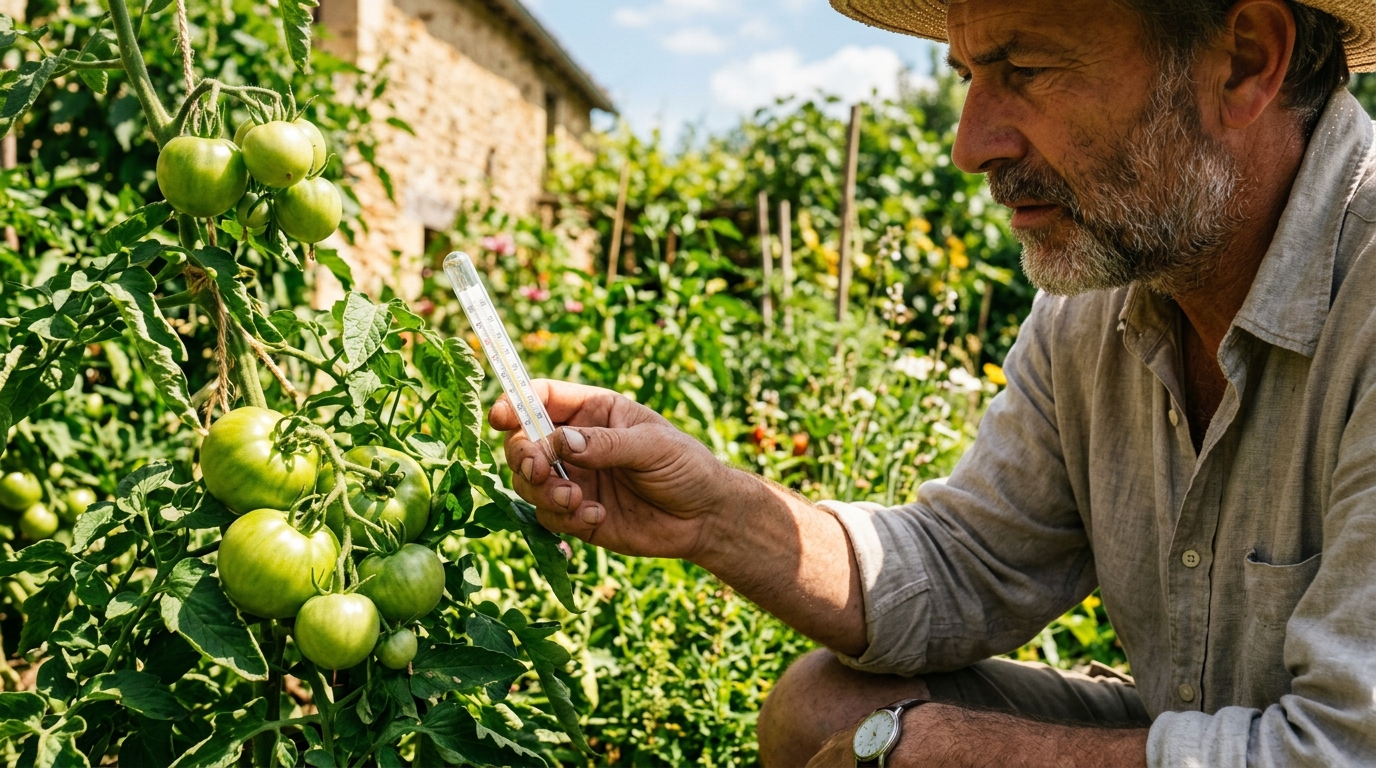 Je bichonnais mes tomates qui refusaient de rougir en plein été : le jour où j’ai relevé le thermomètre du potager, j’ai compris ce qui bloquait tout