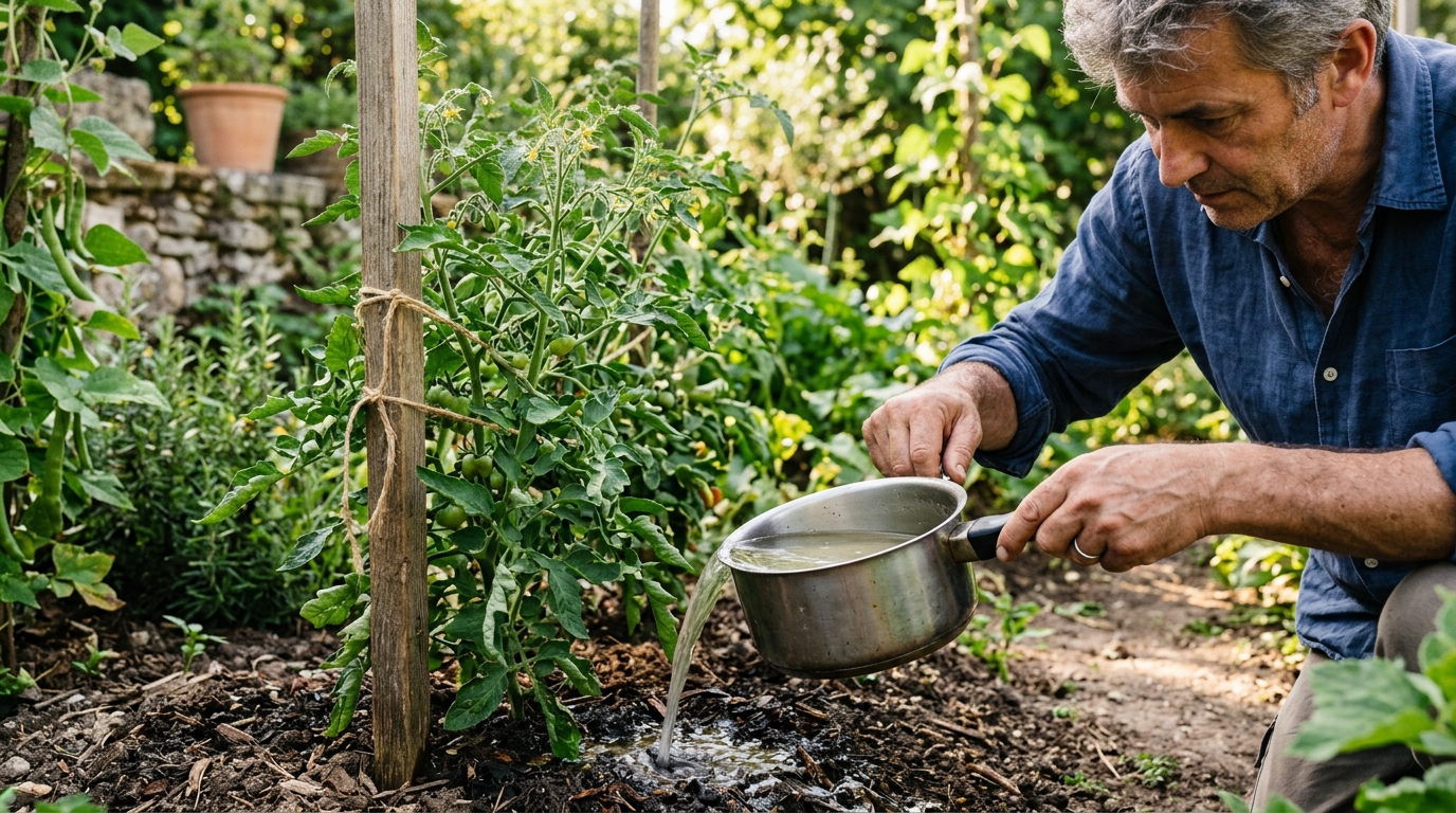 Je vidais ma casserole dans l’évier après chaque repas : le jour où un maraîcher m’a montré où il verse la sienne, mon potager a changé