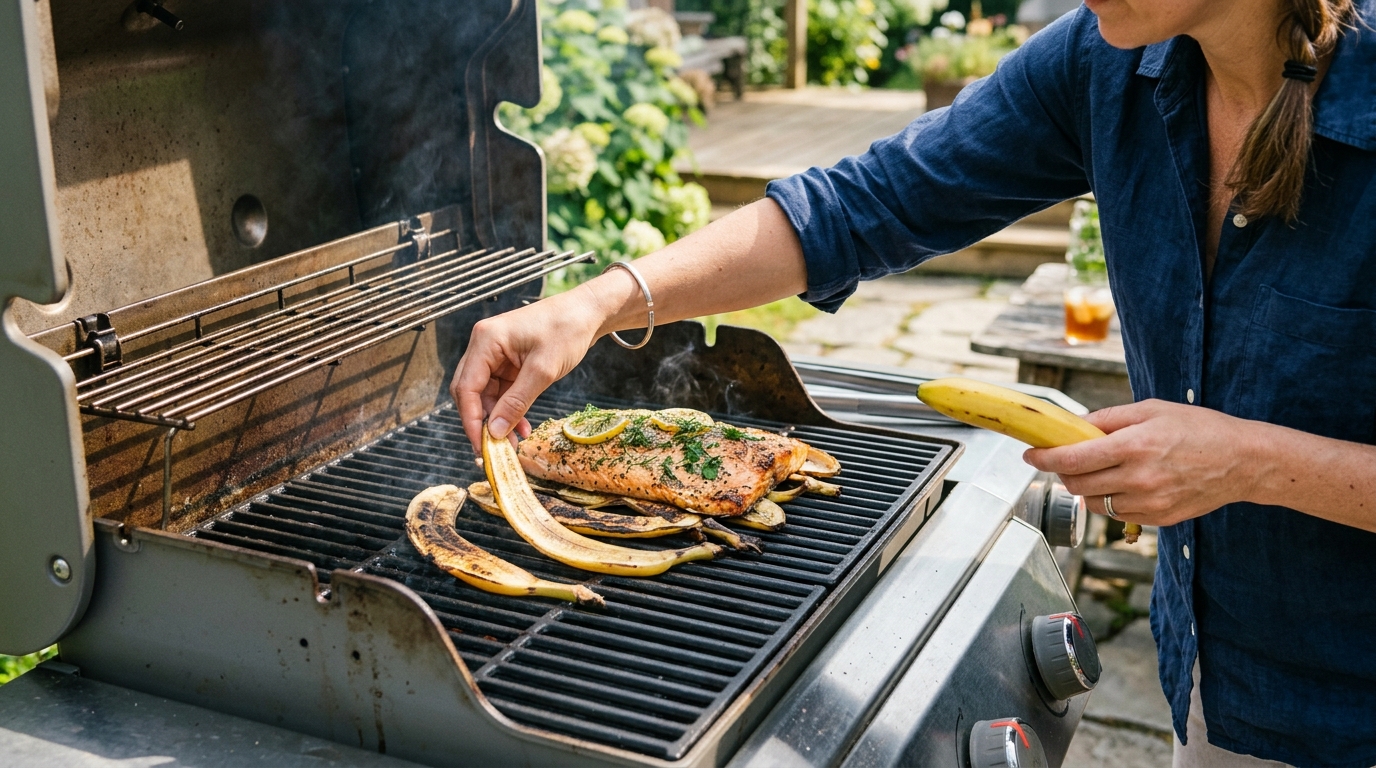 Les taupes… non, le poisson raté a déserté ses barbecues depuis qu’elle utilise ce déchet qu’on met tous à la poubelle