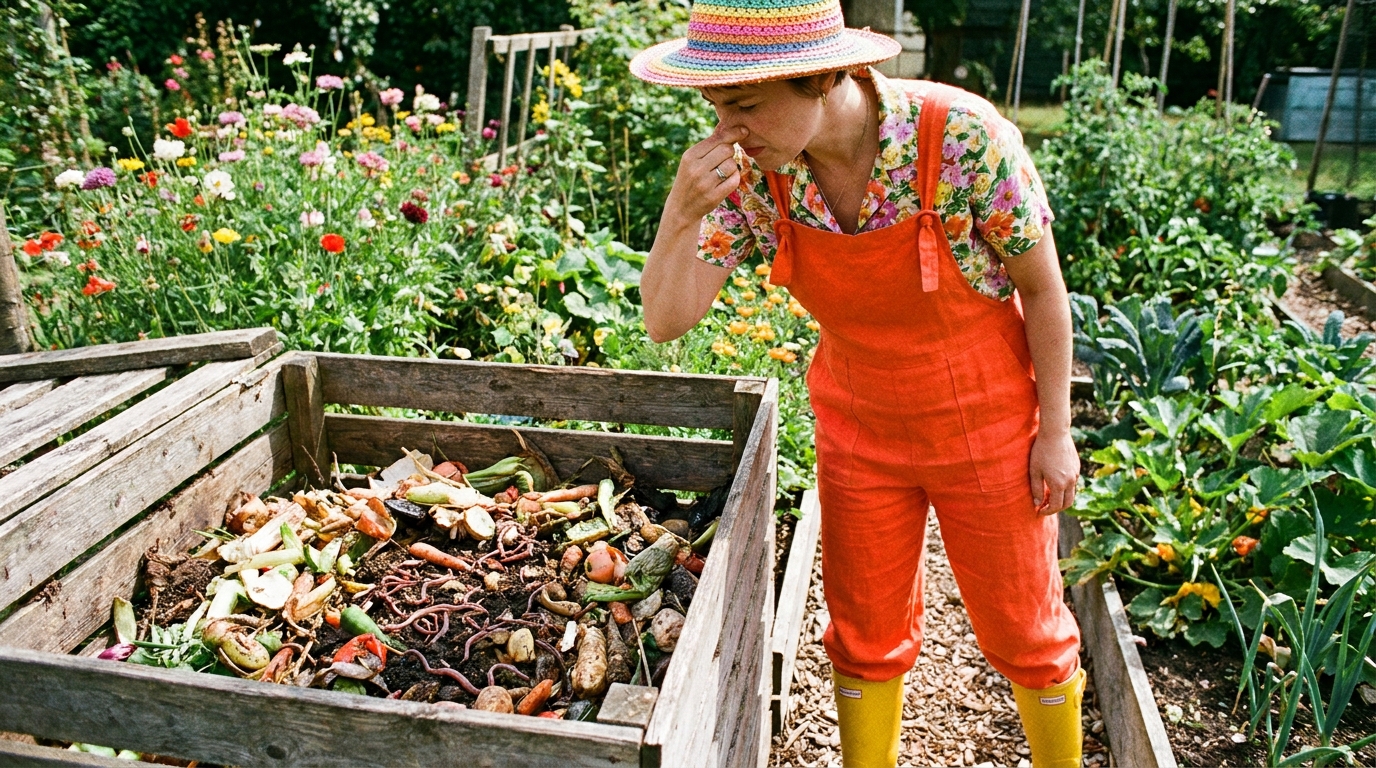 Mon compost virait à la bouillie puante à chaque pic de chaleur : le jour où un jardinier a remué le bac, j’ai compris ce que je faisais de travers
