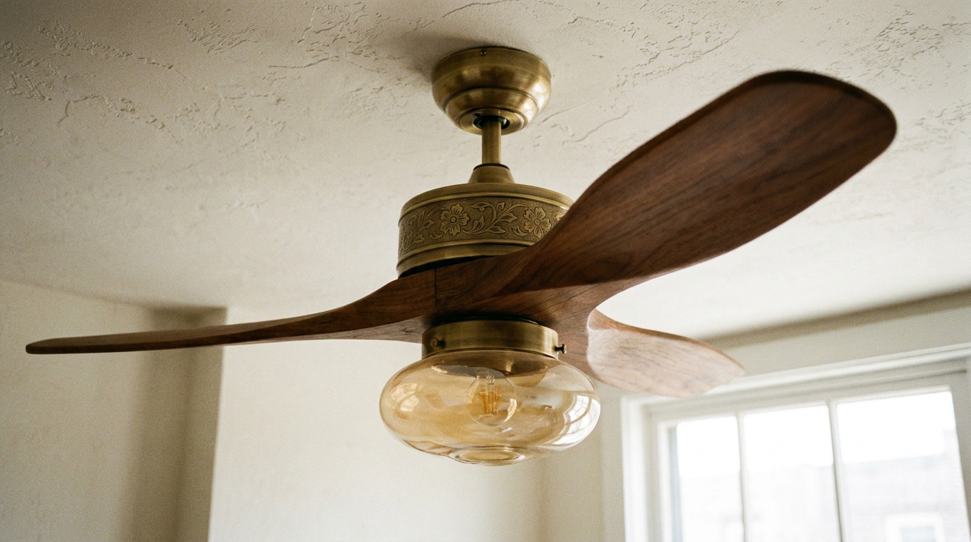 On s’obstine tous à laisser notre ventilateur de plafond tourner ainsi l’été : ce réflexe minuscule au plafond nous prive pourtant de toute fraîcheur