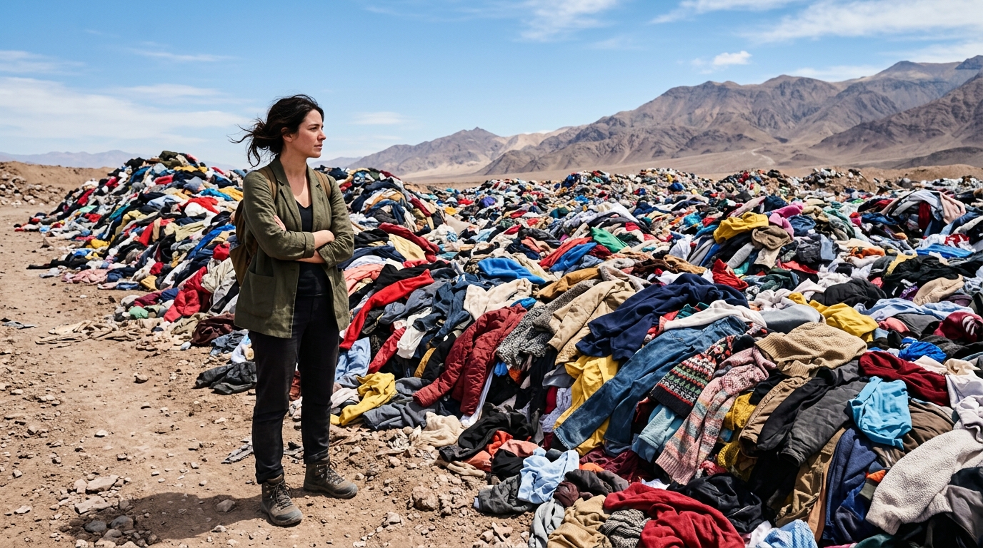 Au milieu du désert d’Atacama s’entassent depuis les années 90 des ballots de vêtements si vastes que les satellites les cartographient