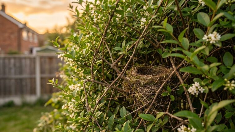 J'ai taillé ma haie de troènes le 2 août juste pour la remettre au carré : en écartant les branches au taille-haie, il éta...