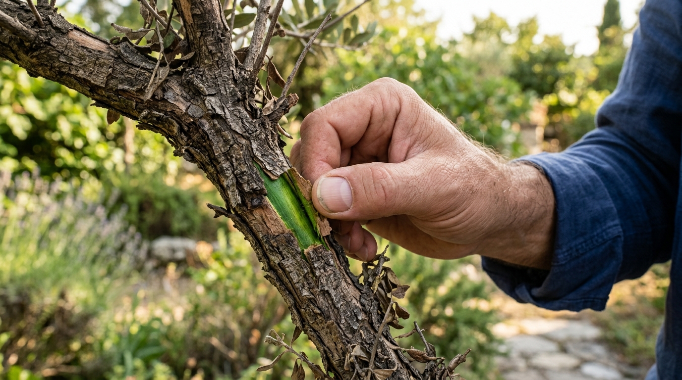 J’ai failli arracher tous mes massifs grillés en août : ce que mon ongle a trouvé sous l’écorce m’a fait tout replanter