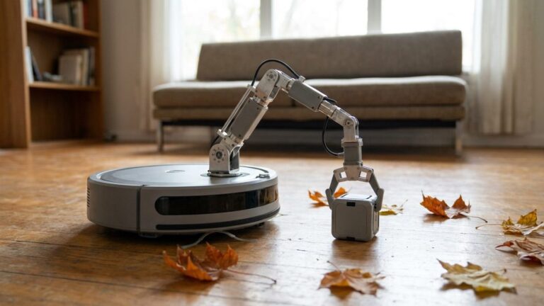 Plus personne ne déplace son canapé pour aspirer dessous : en 2026, un bras mécanique dépose un second robot de 8,35 cm à ...