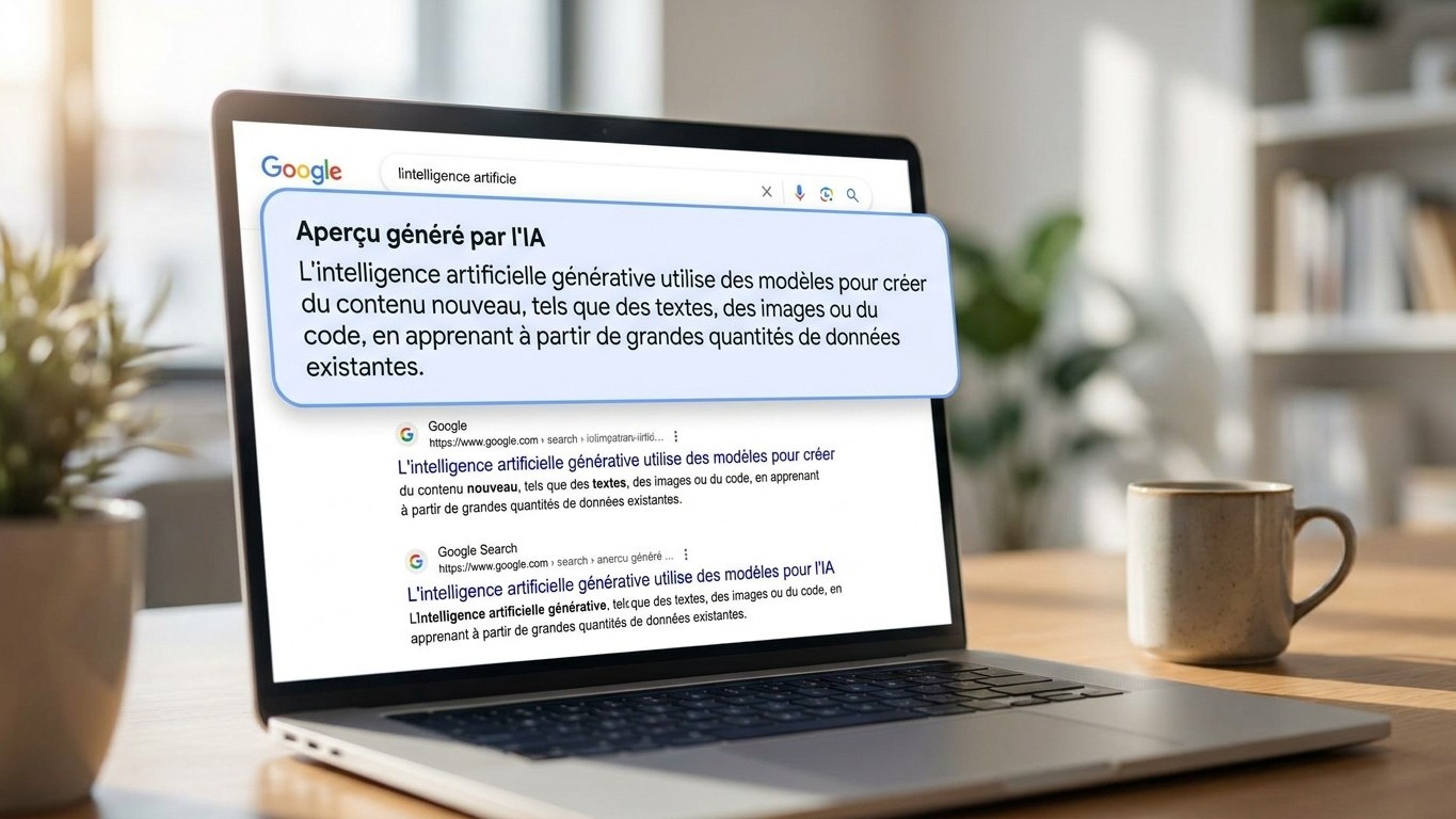 Plus personne ne descend jusqu'aux liens bleus sur Google : voici ce qui s'affiche à la place tout en haut