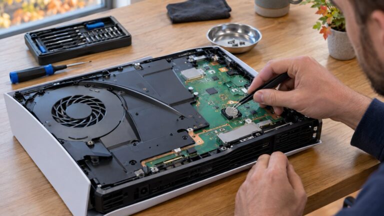 PS5 Slim révisée : pile CR2032 remplaçable, horloge et licences